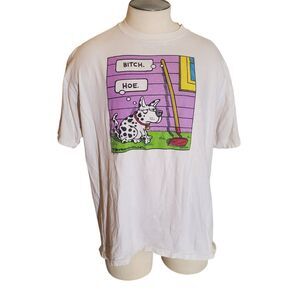 Vintage 90s John Baynham Cartoon T-Shirt Tremmel Funny Joke Humor USA Sz XL